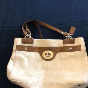 Coach White Soft Leather Purse